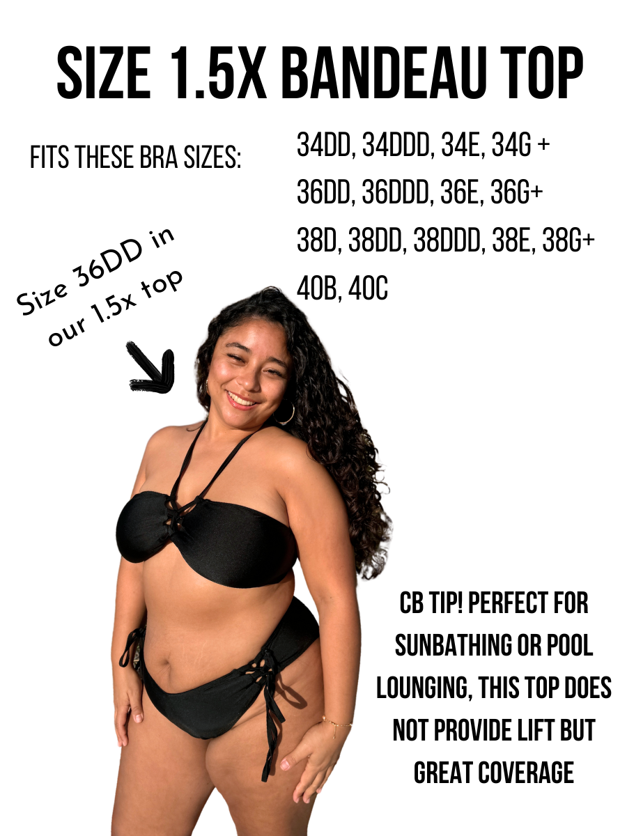 Hot Pink Rib Bandeau Bikini Top