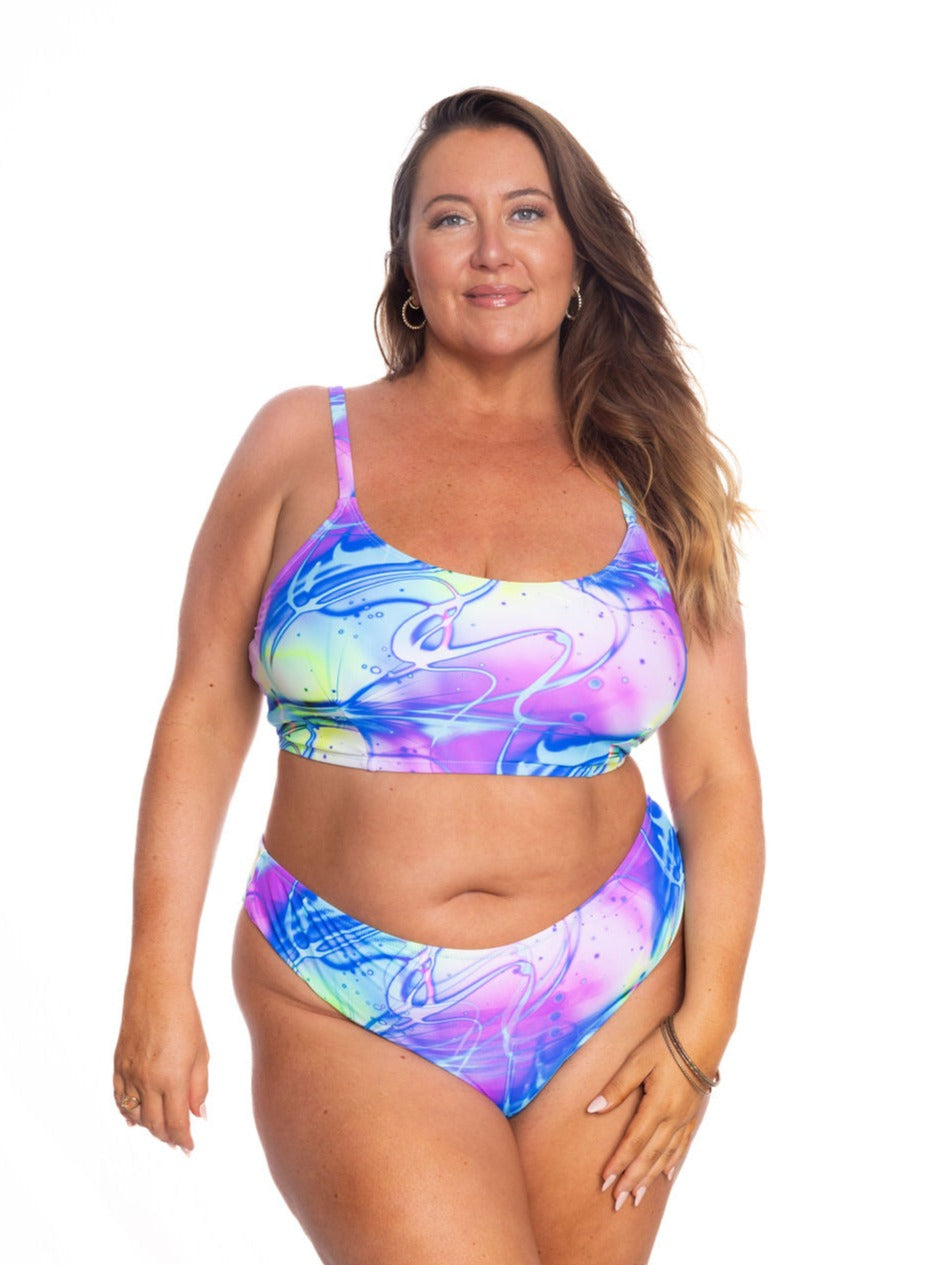 Pastel Trance Scoop Bikini Top final sale
