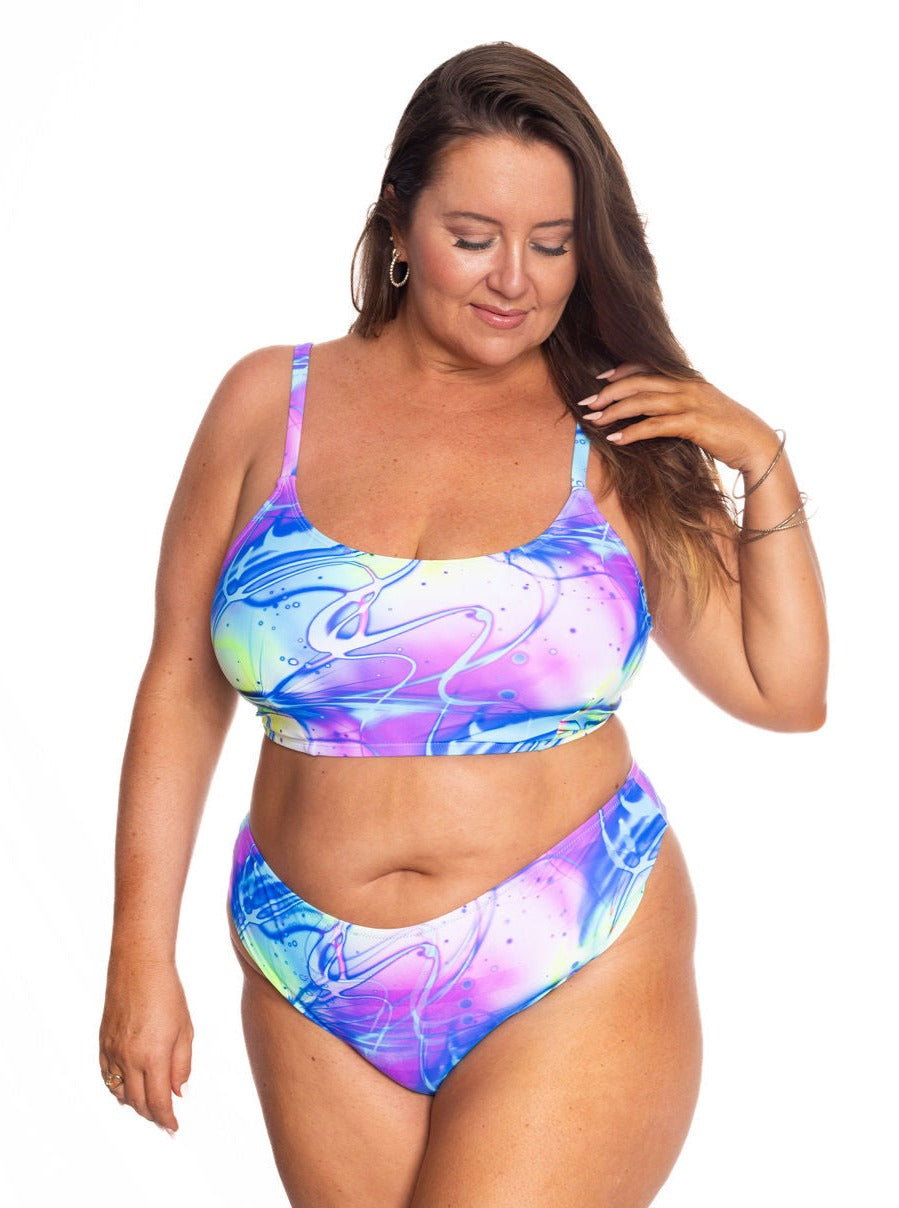 Pastel Trance Reversible Cheeky Bikini Bottom final sale