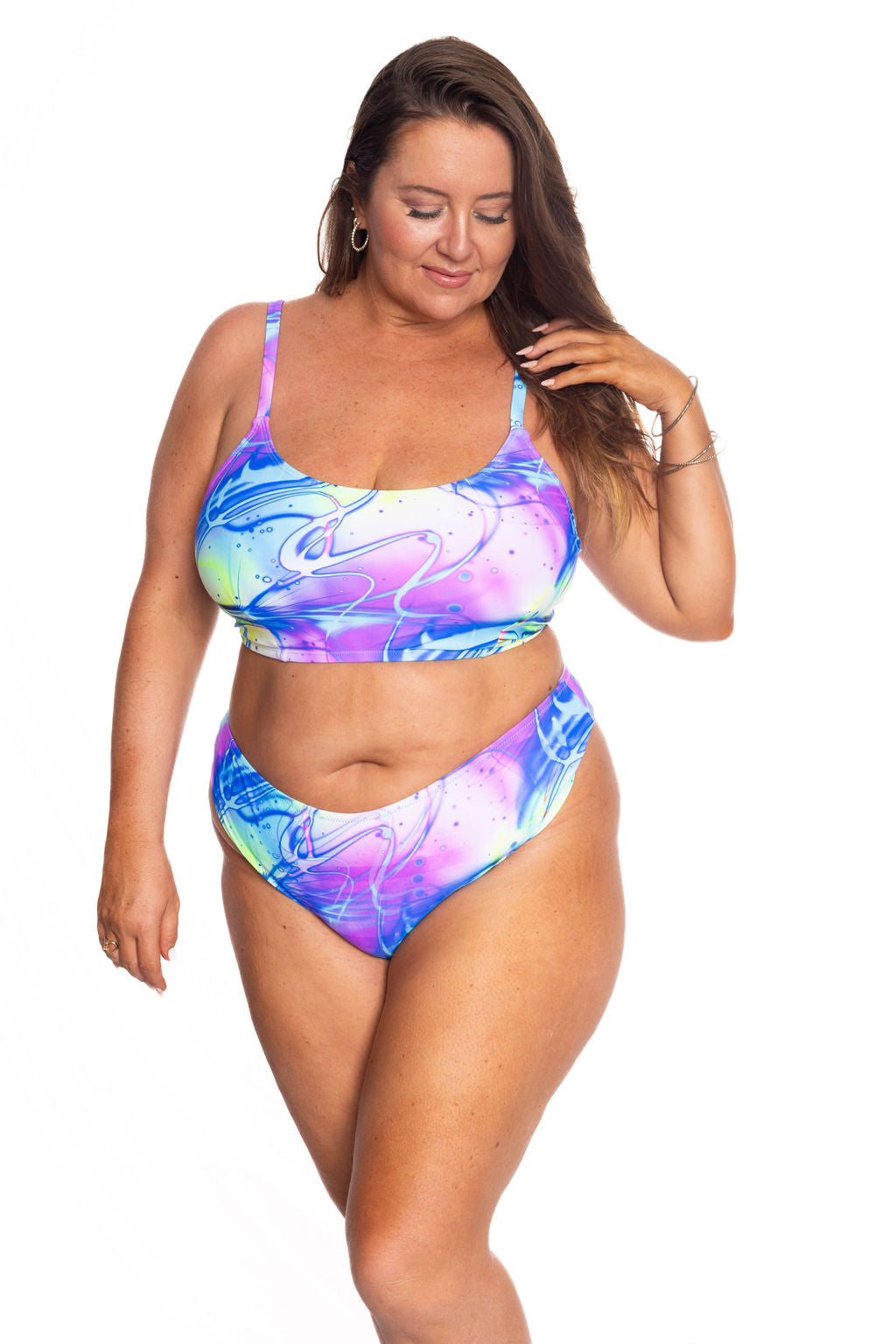 Pastel Trance Scoop Bikini Top final sale