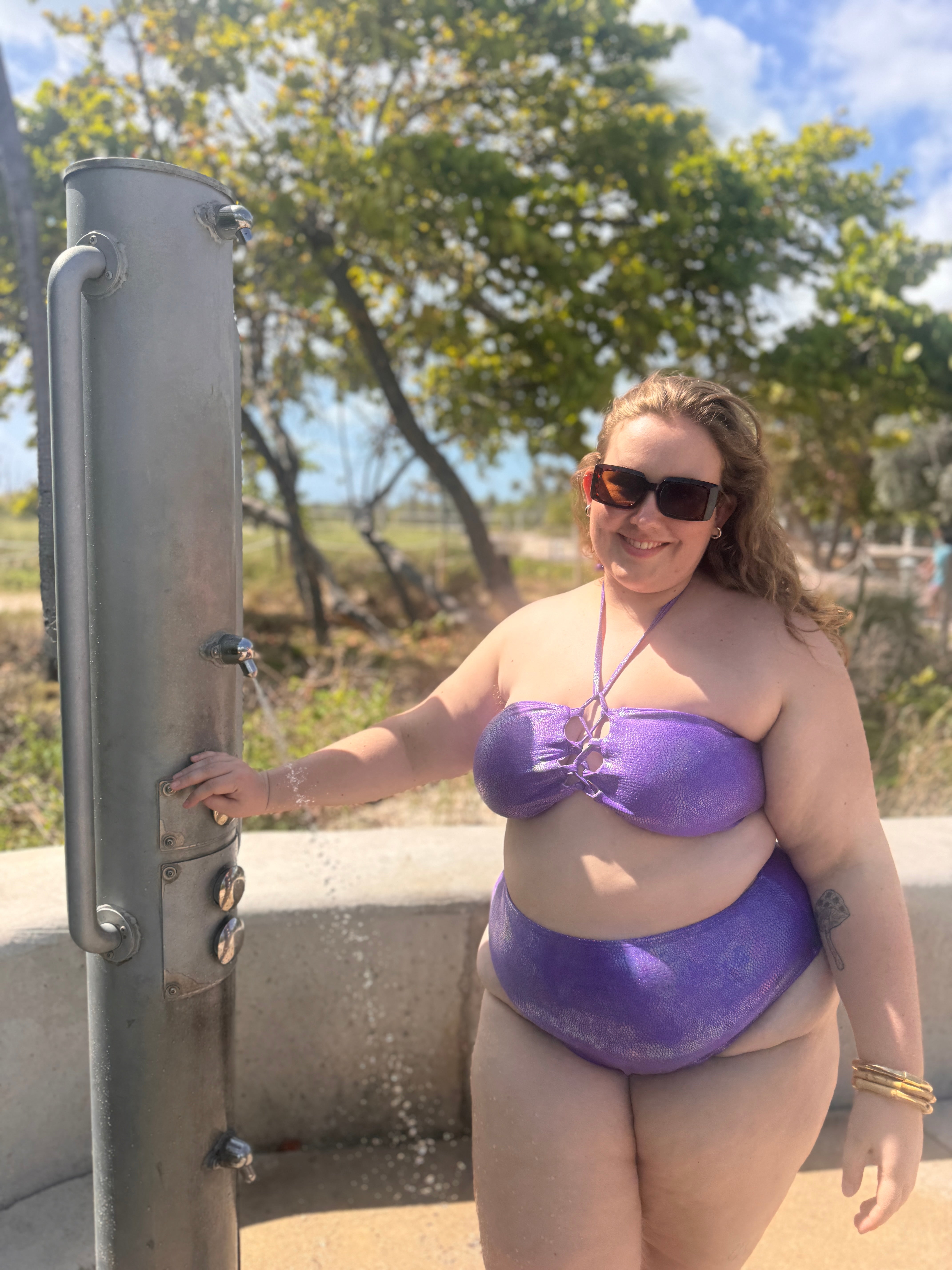 Violet Crush High Waist Bikini Bottom final sale