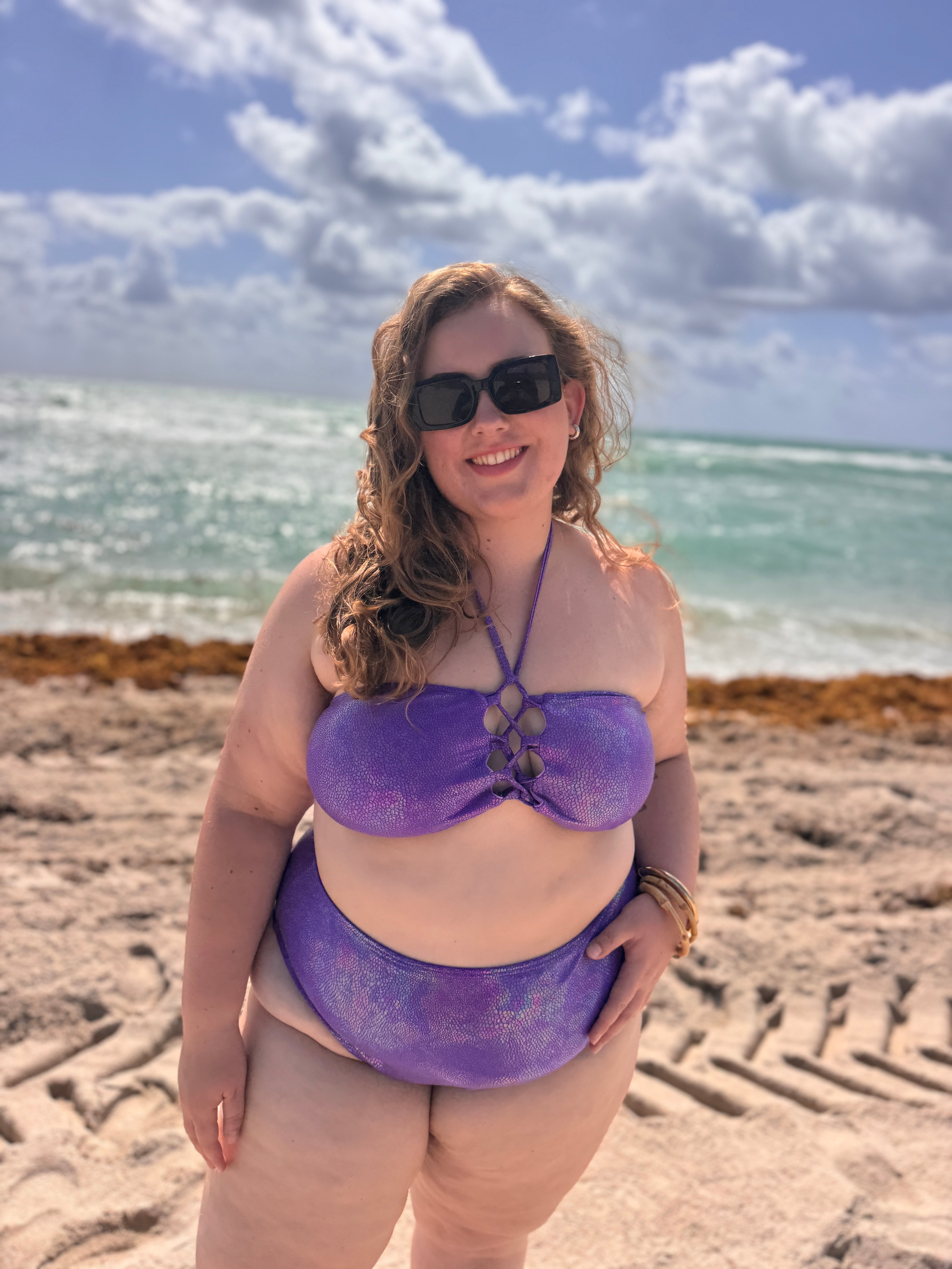 Violet Crush Bandeau Bikini Top final sale