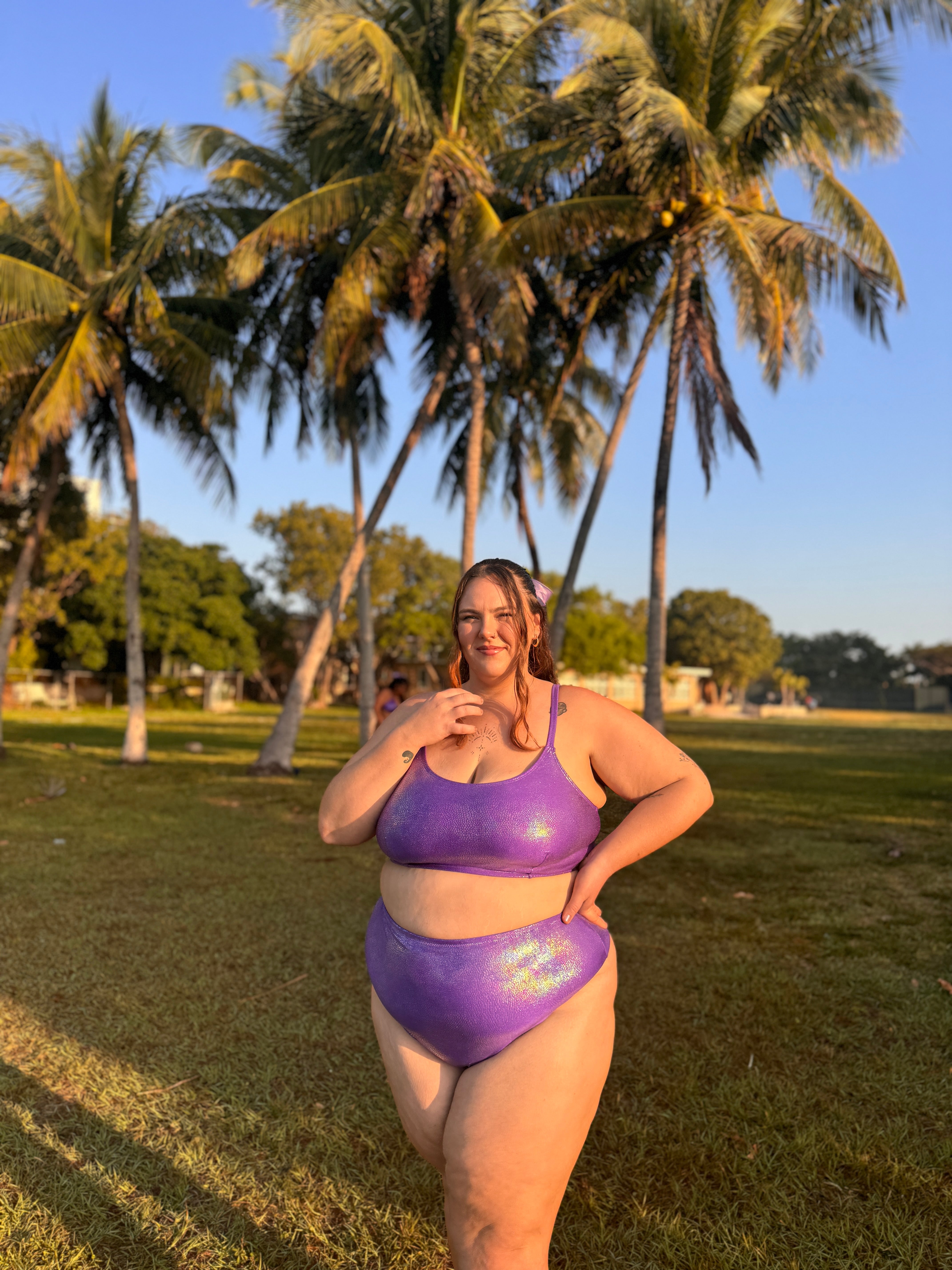 Violet Crush Scoop Bikini Top final sale