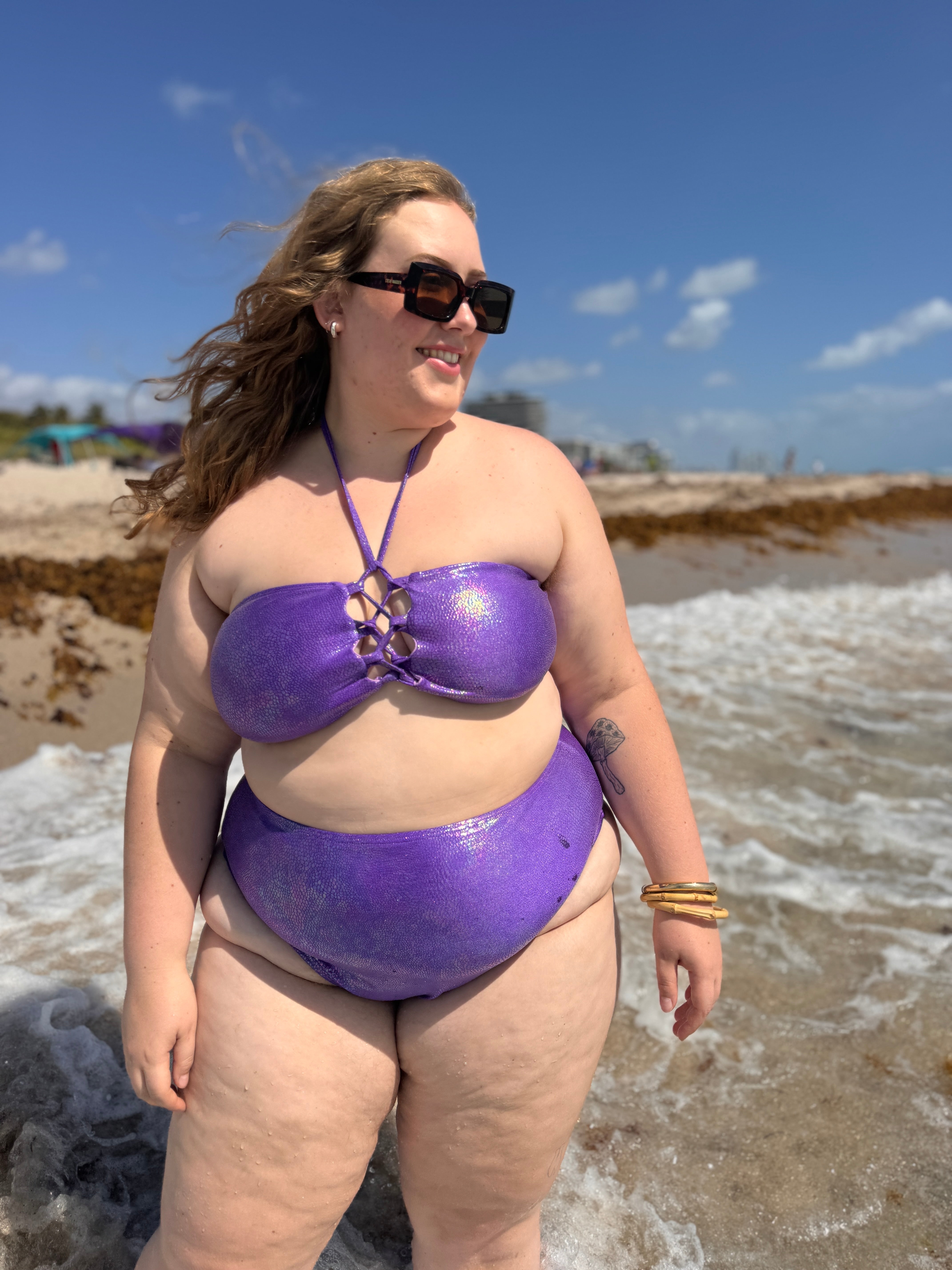Violet Crush Bandeau Bikini Top final sale