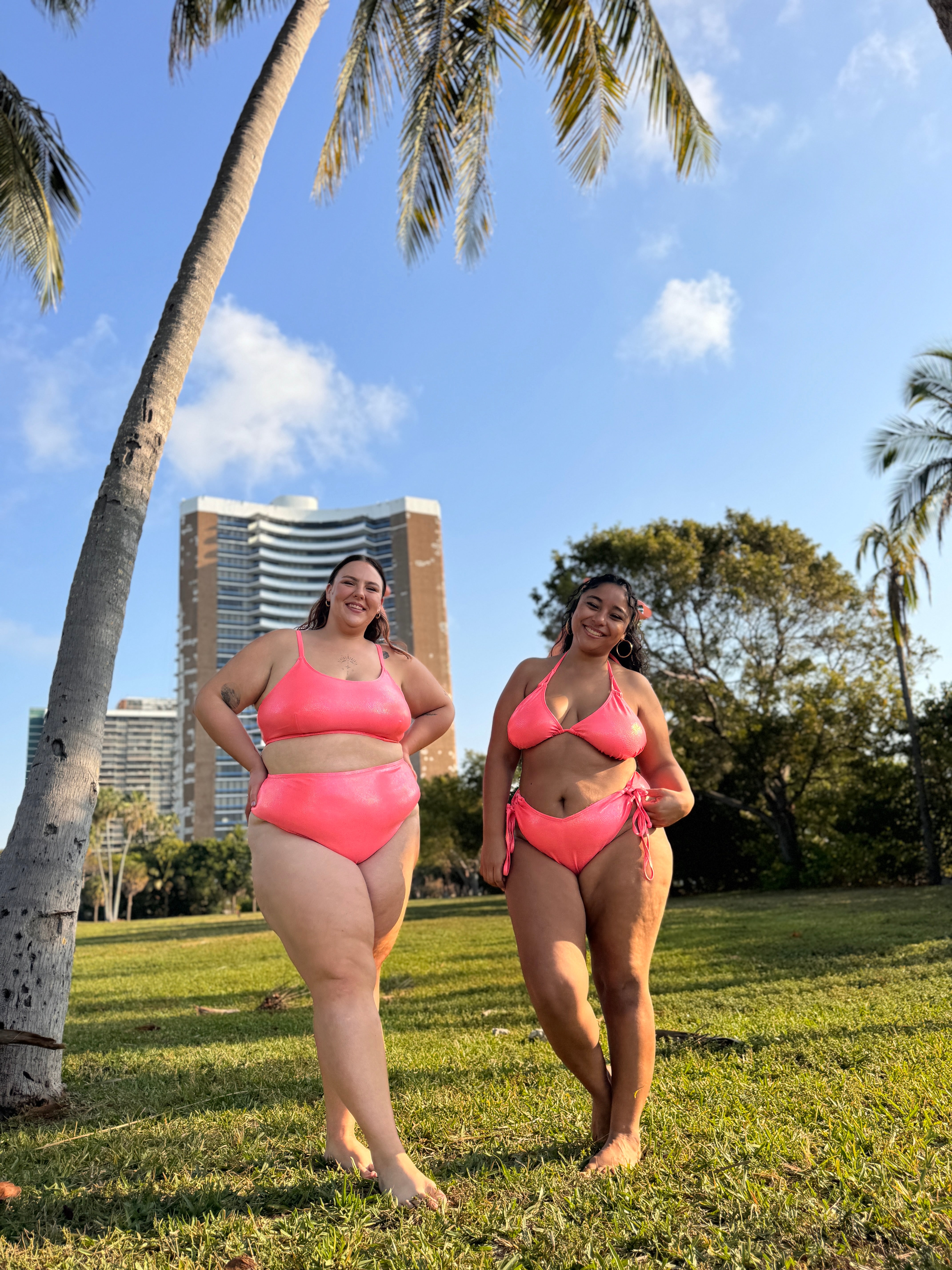 Peach Champagne Scoop Bikini Top final sale