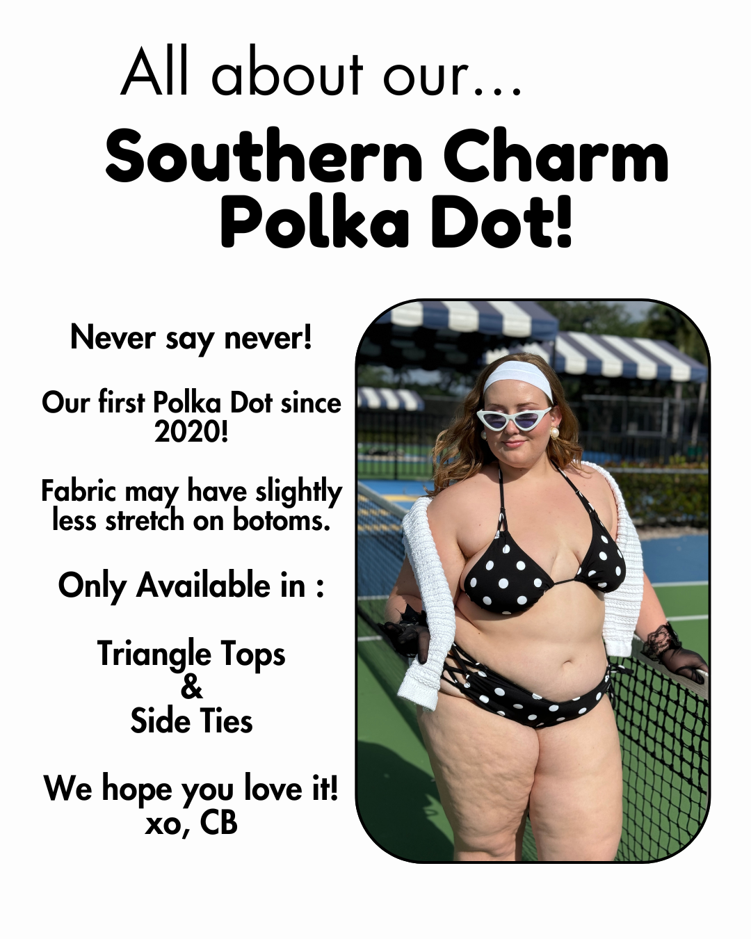 Southern Charm Polka Dot Side Tie Bikini Bottom