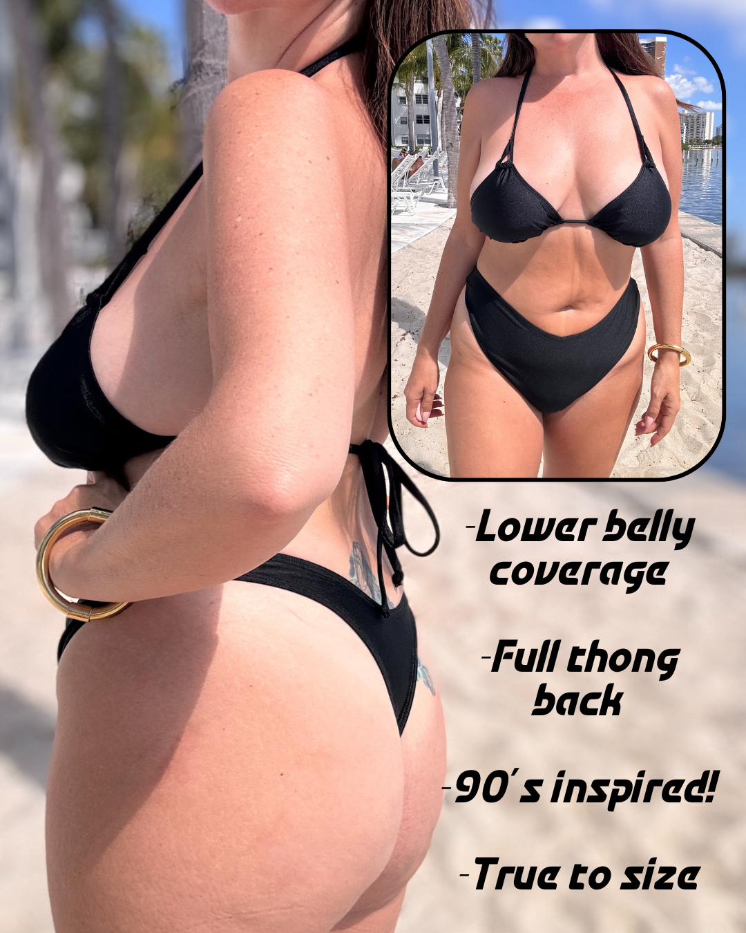 Classic Black Thong Bottom