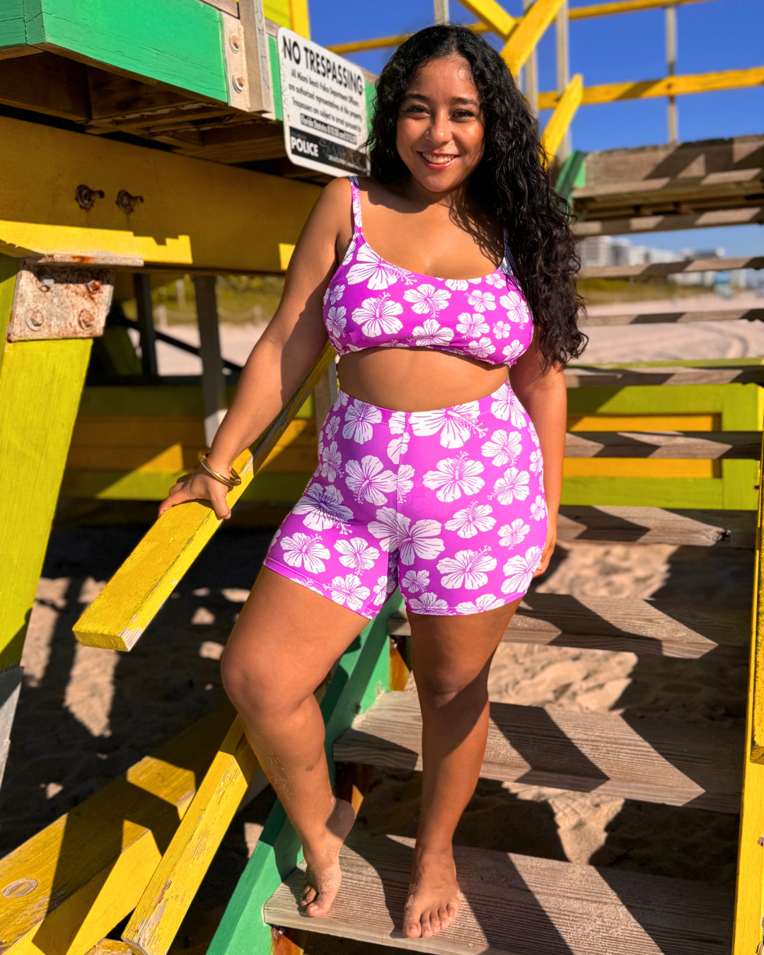 Hibiscus Honey Bike & Swim Bikini Shorty