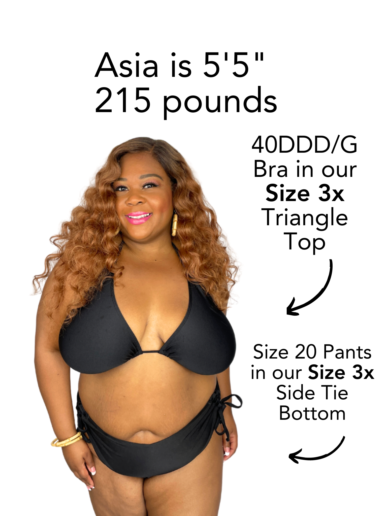 NEW Classic Black Over The Shoulder Bikini Triangle Top