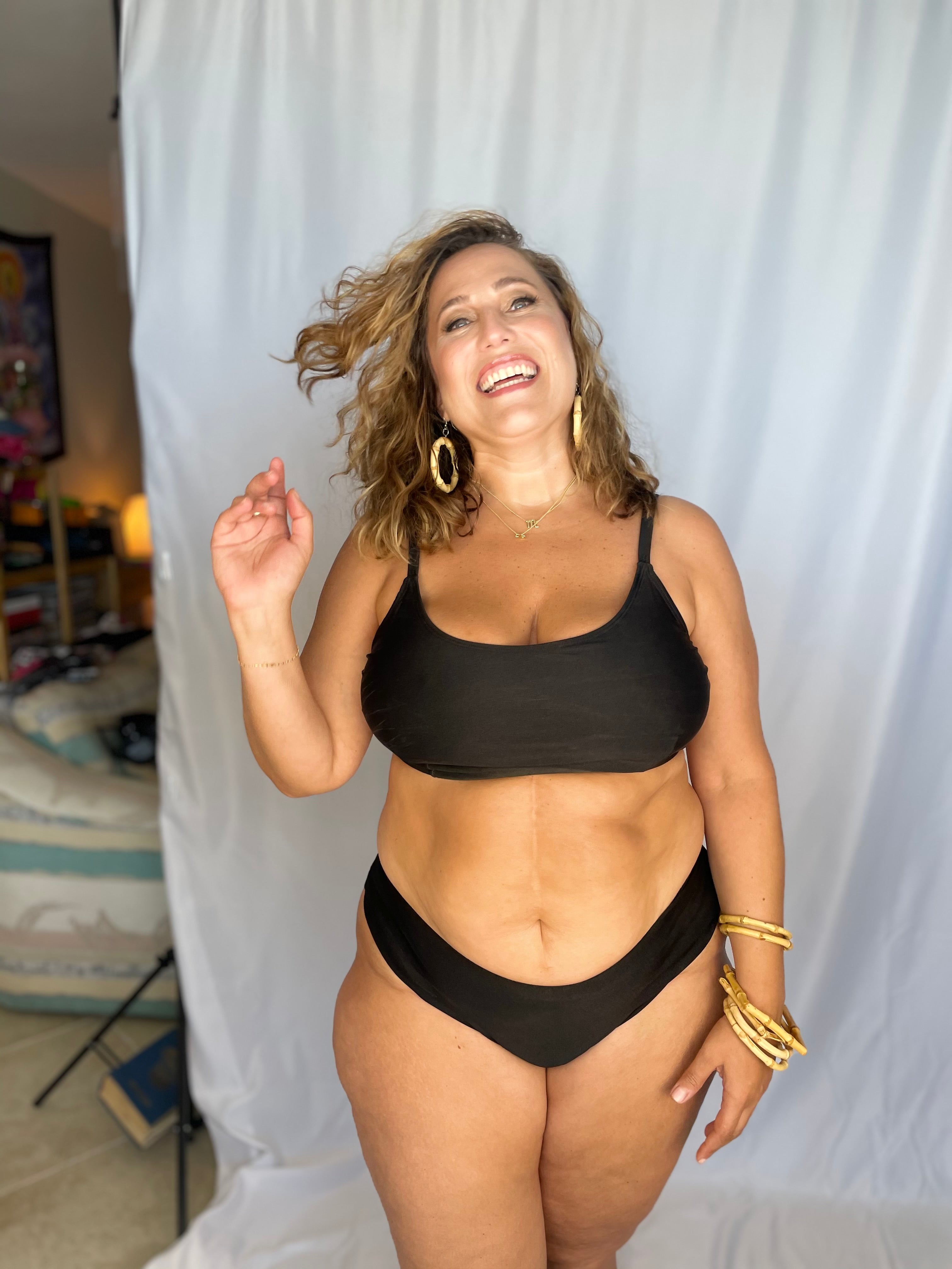 Classic Black Scoop Bikini Top