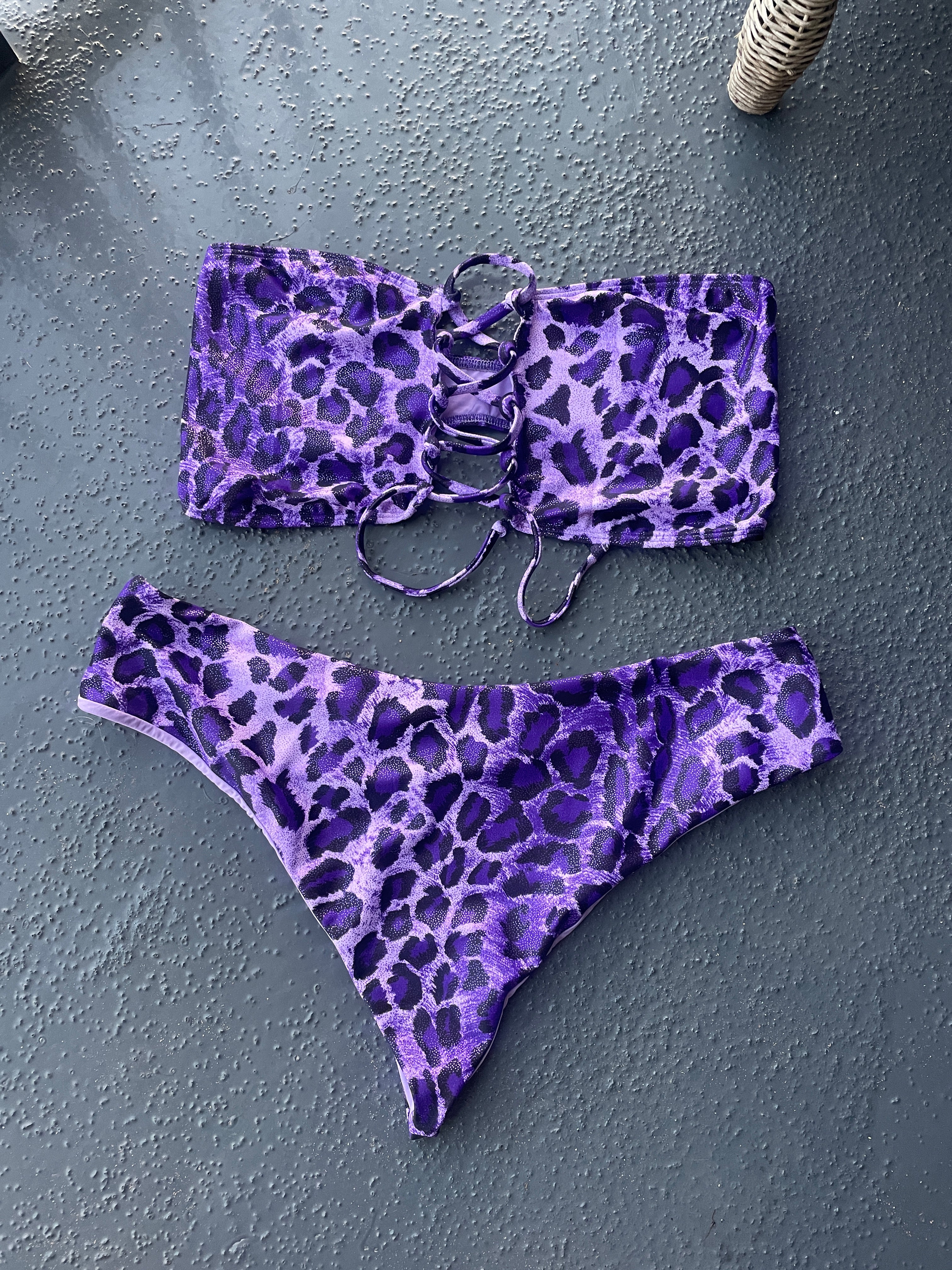 Glitter Grapevine Reversible Cheeky Bikini Bottom final sale