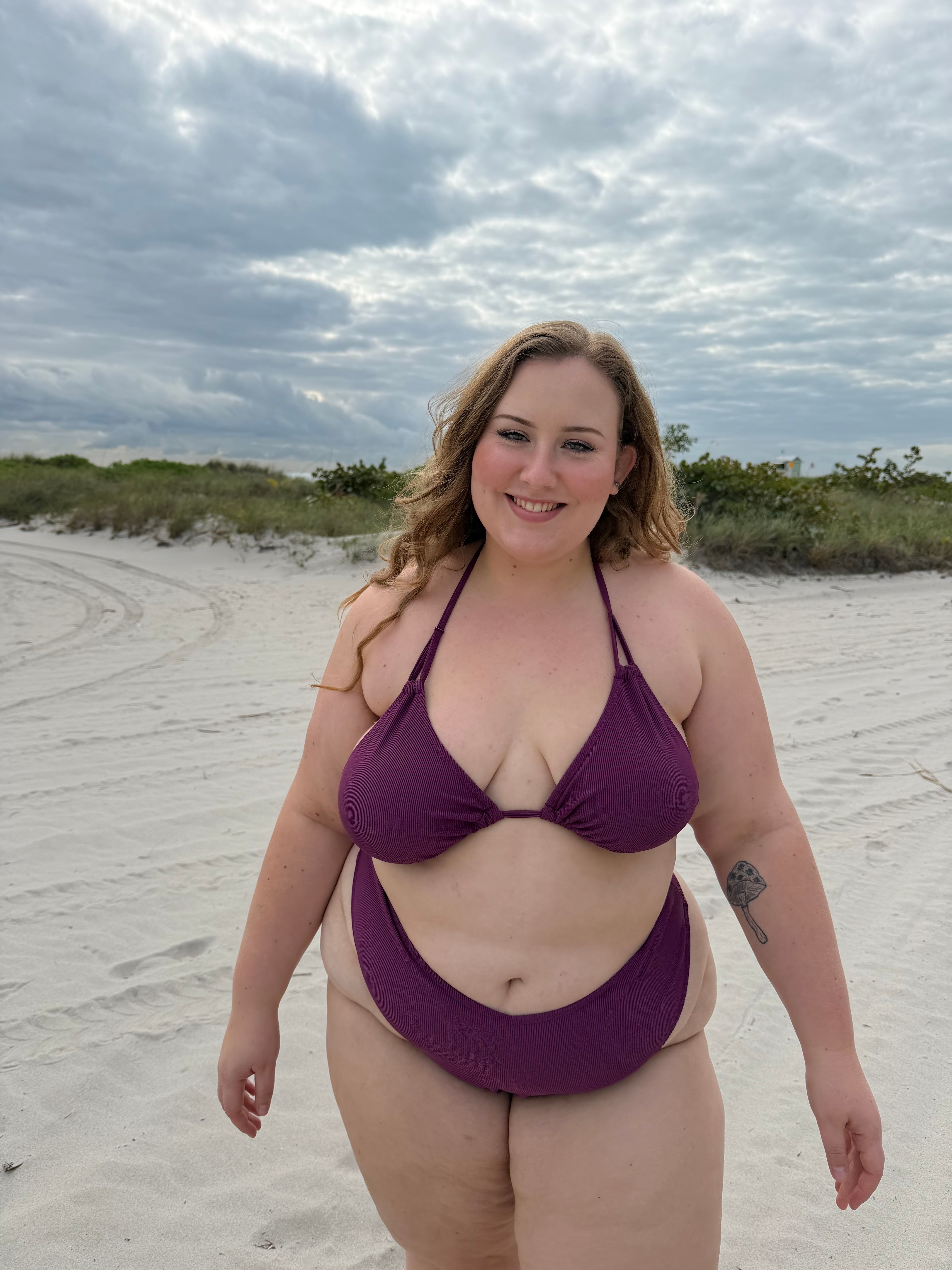 Eggplant Rib Thong Bottom