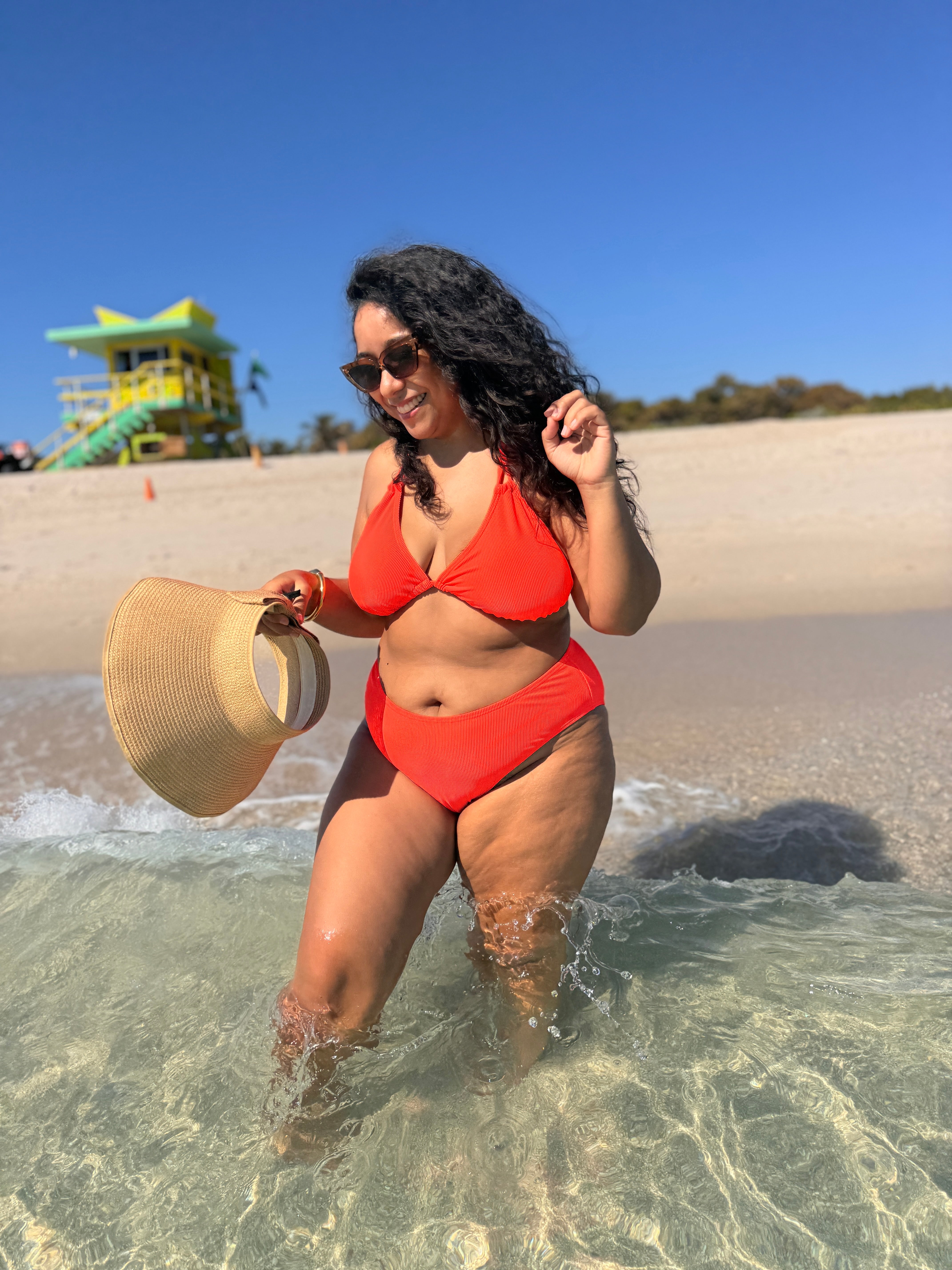 Acid Coral Rib French Cut Bikini Bottom final sale