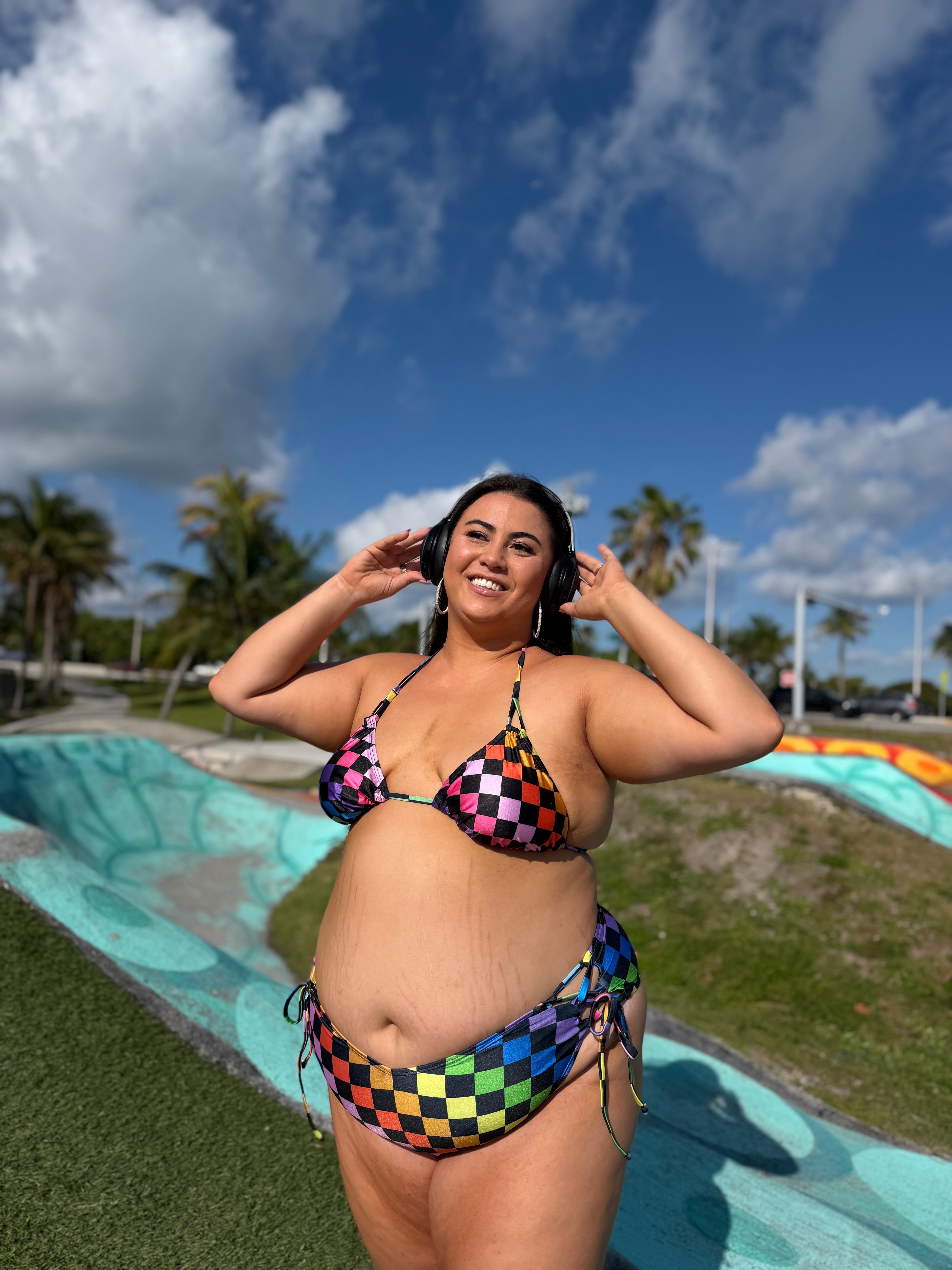 Rainbow Rink Side Tie Bikini Bottom