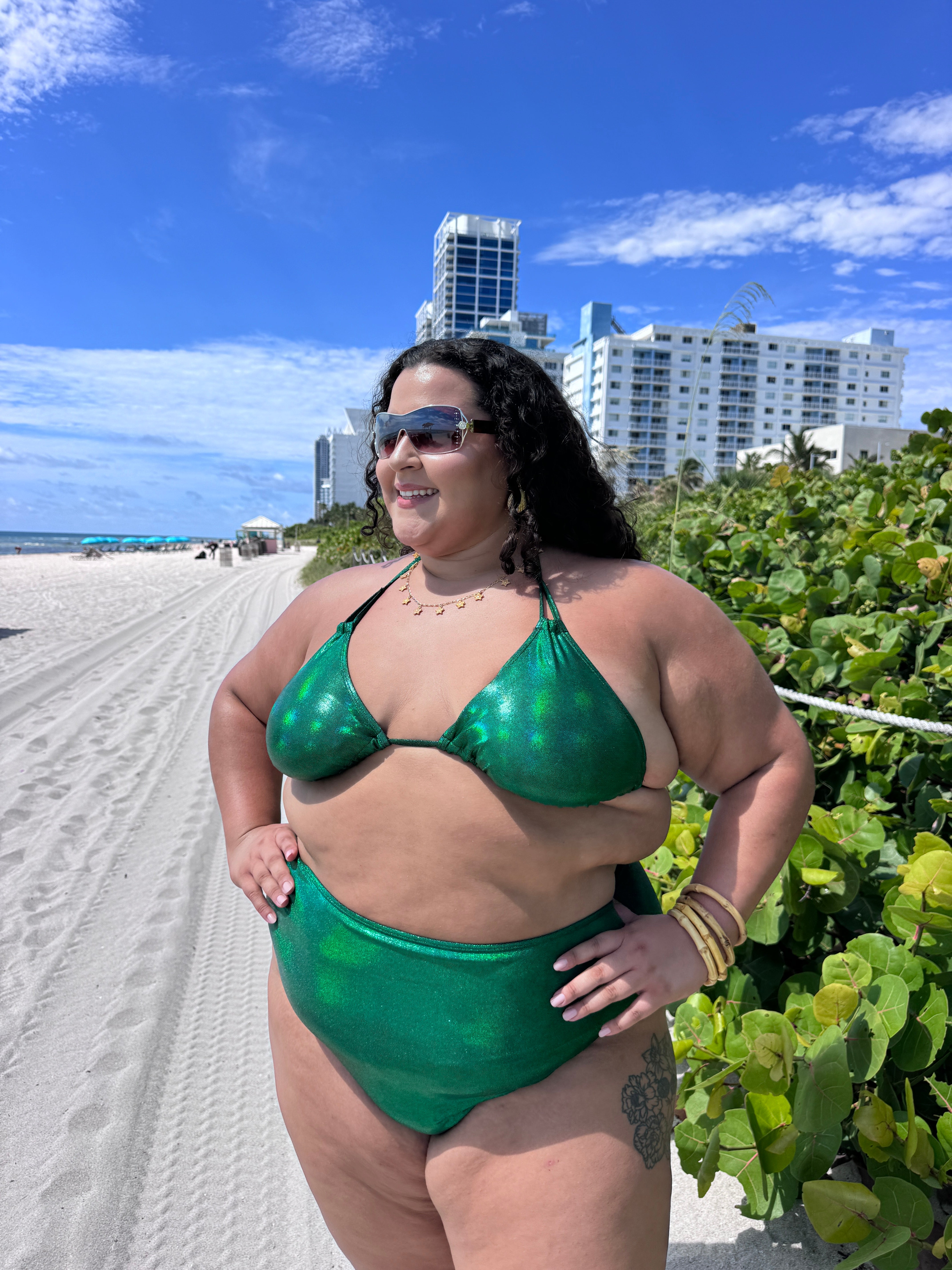 Supreme Green Triangle Bikini Top