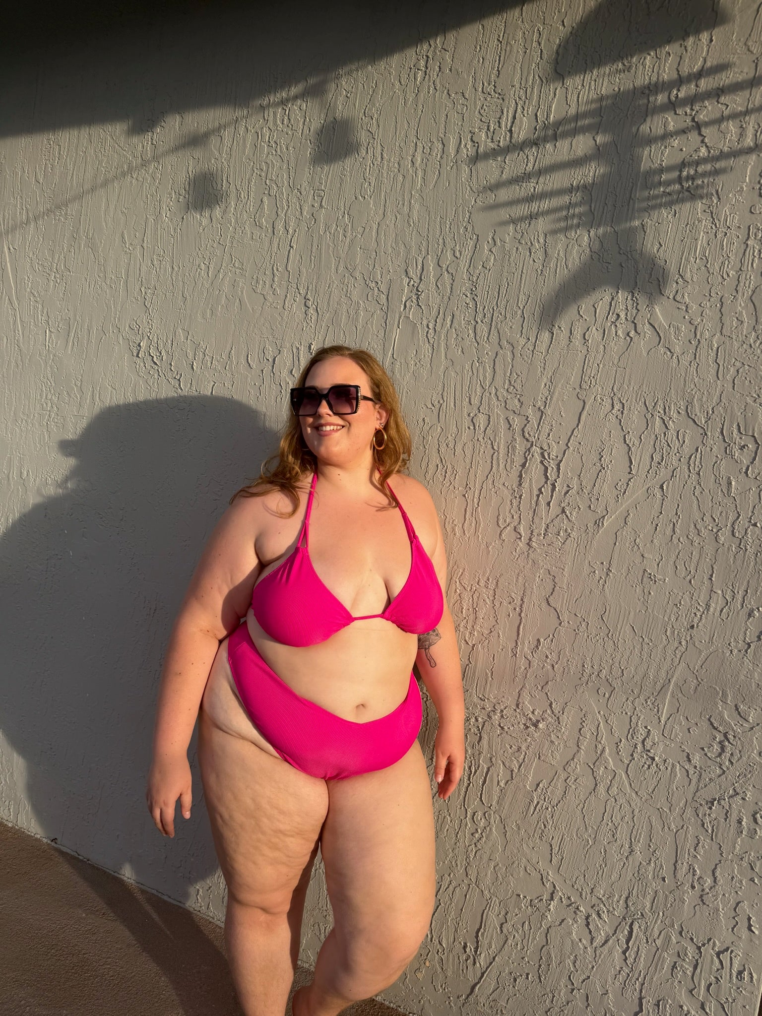 Raspberry Rib Thong Bikini Bottom