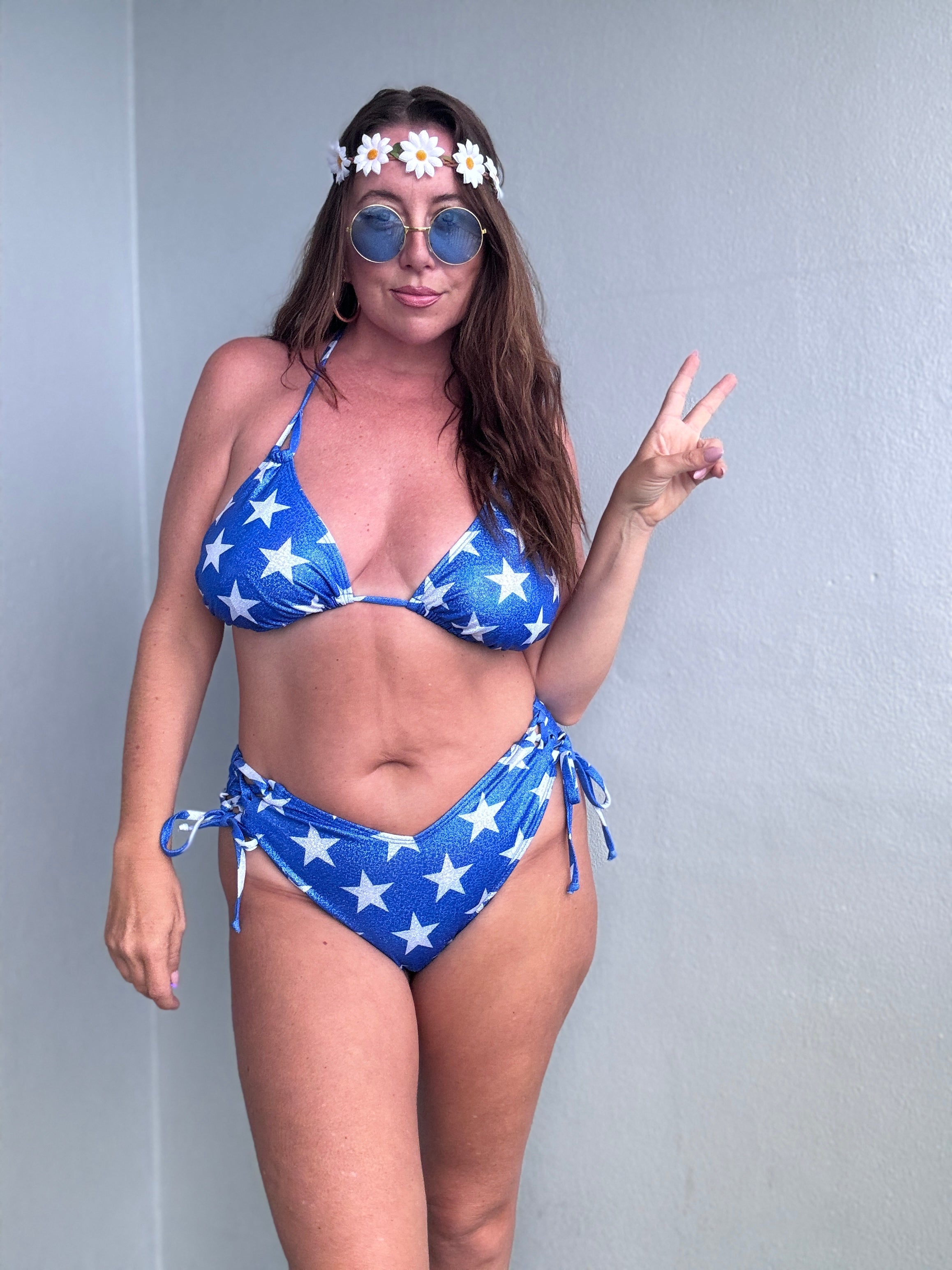 Stars & Sparkles Triangle Bikini Top