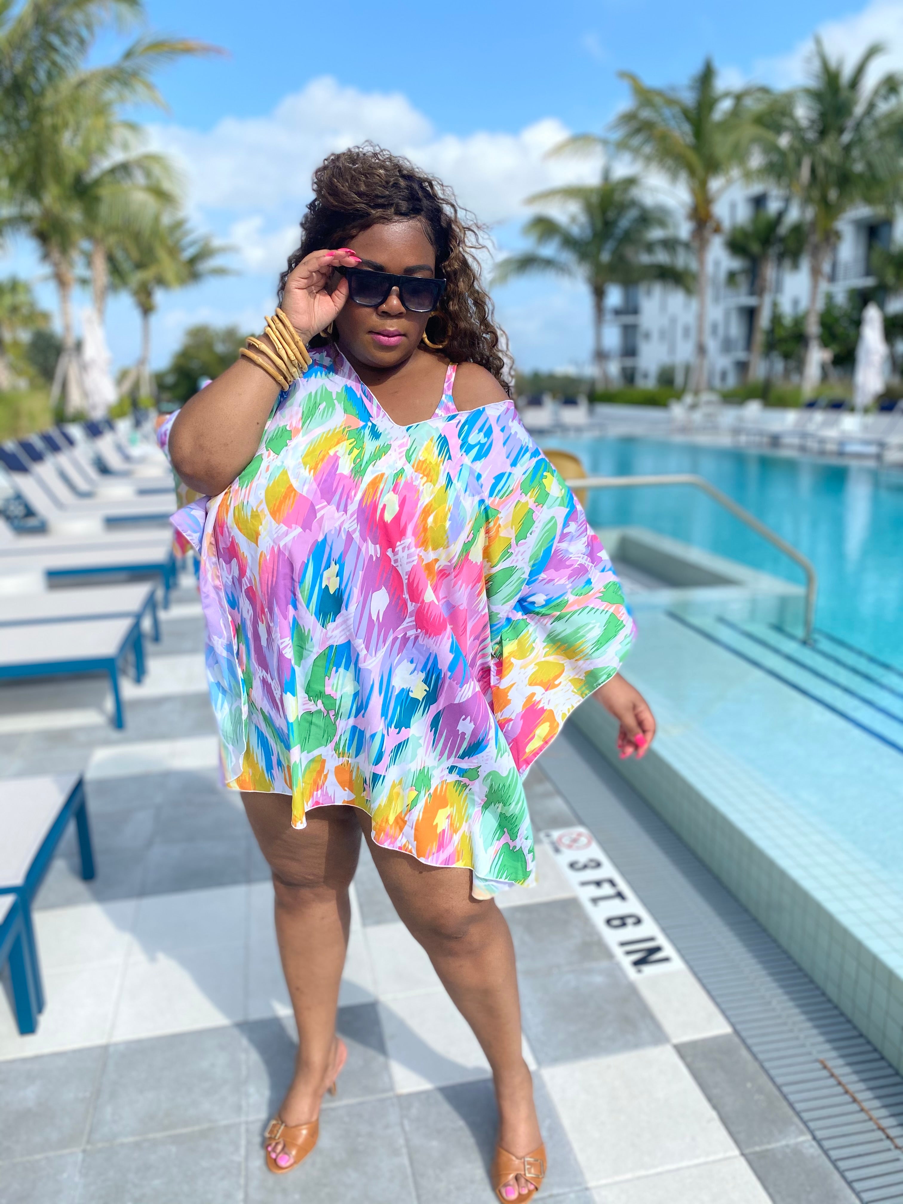 Rainbow Animal Caftan final sale