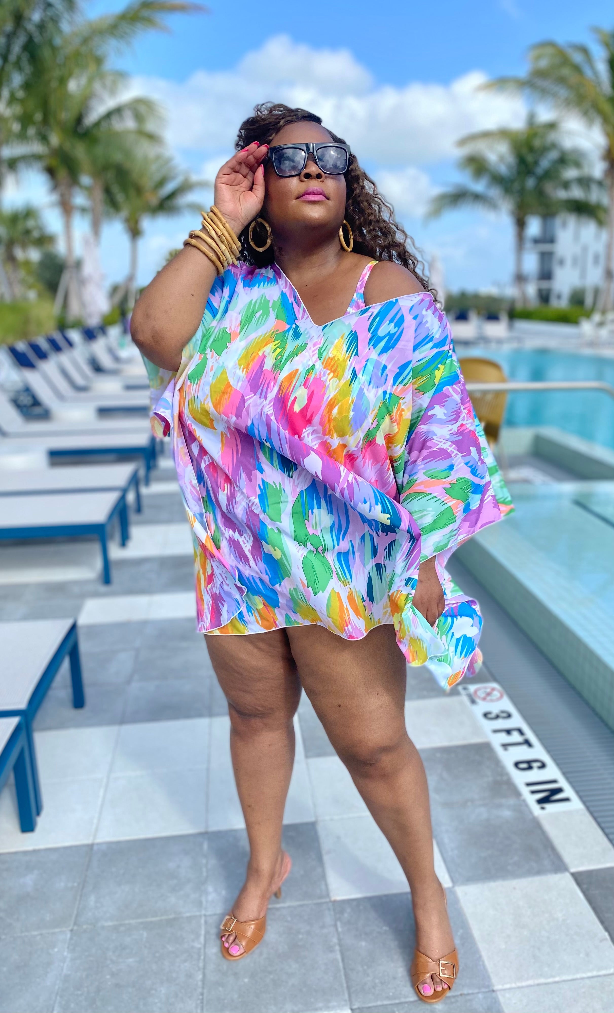 Rainbow Animal Caftan final sale