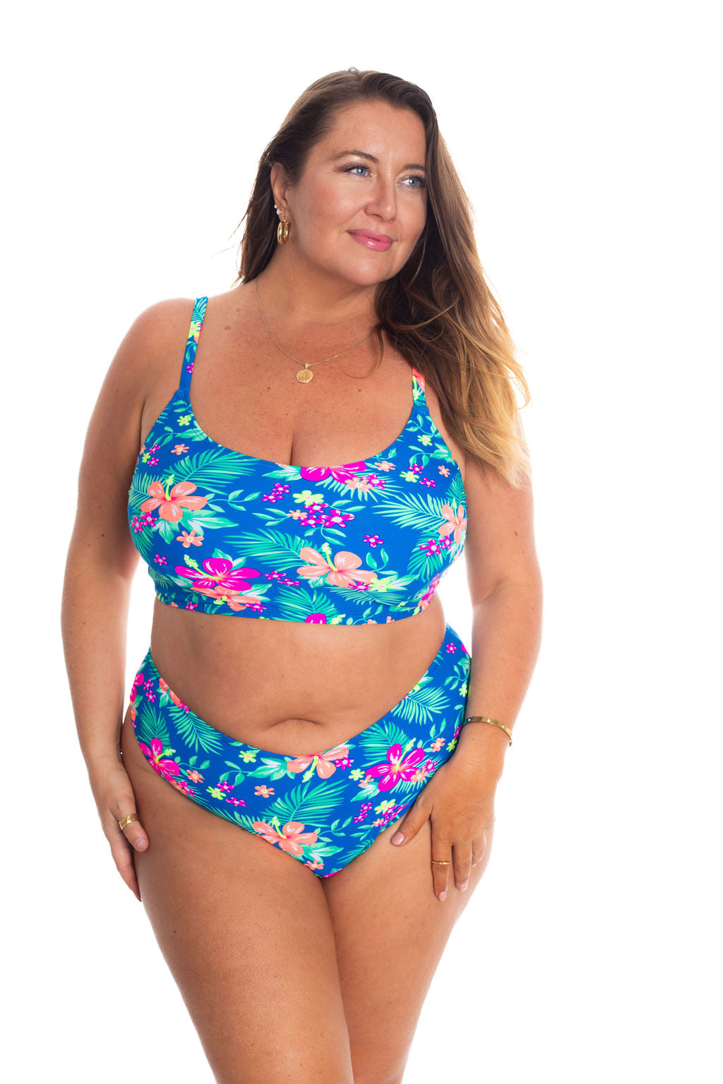 Blue Hawaii Hideaway Reversible Cheeky Bikini Bottom final sale