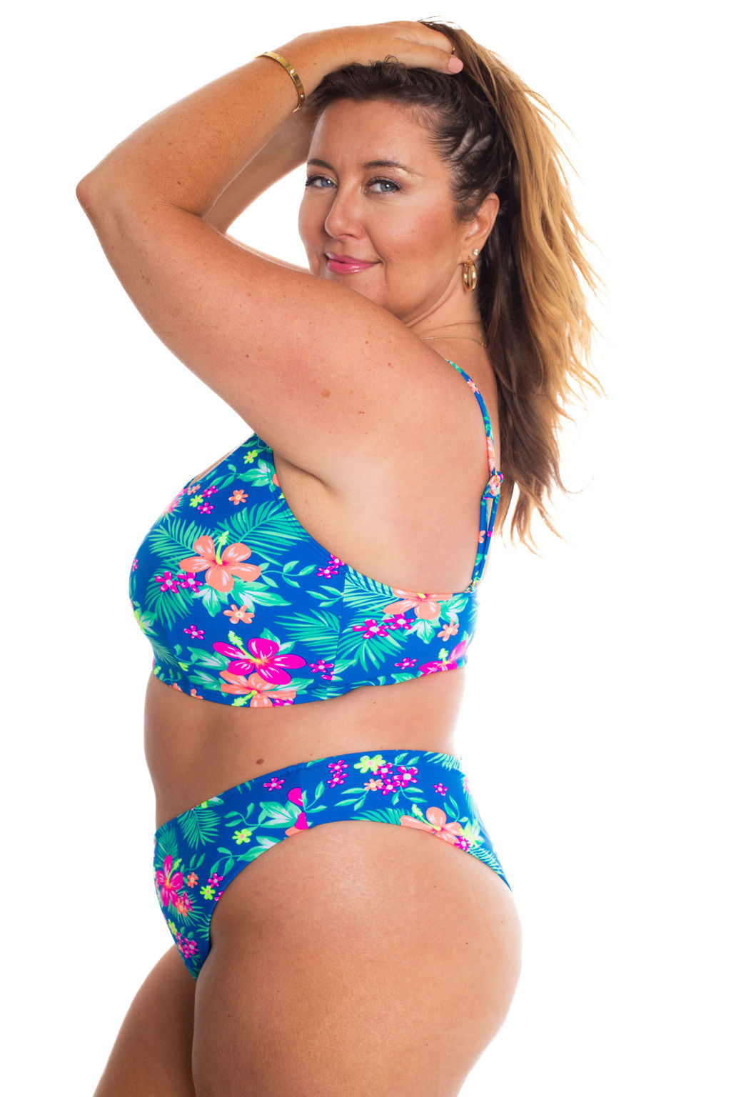 Blue Hawaii Hideaway Reversible Cheeky Bikini Bottom final sale