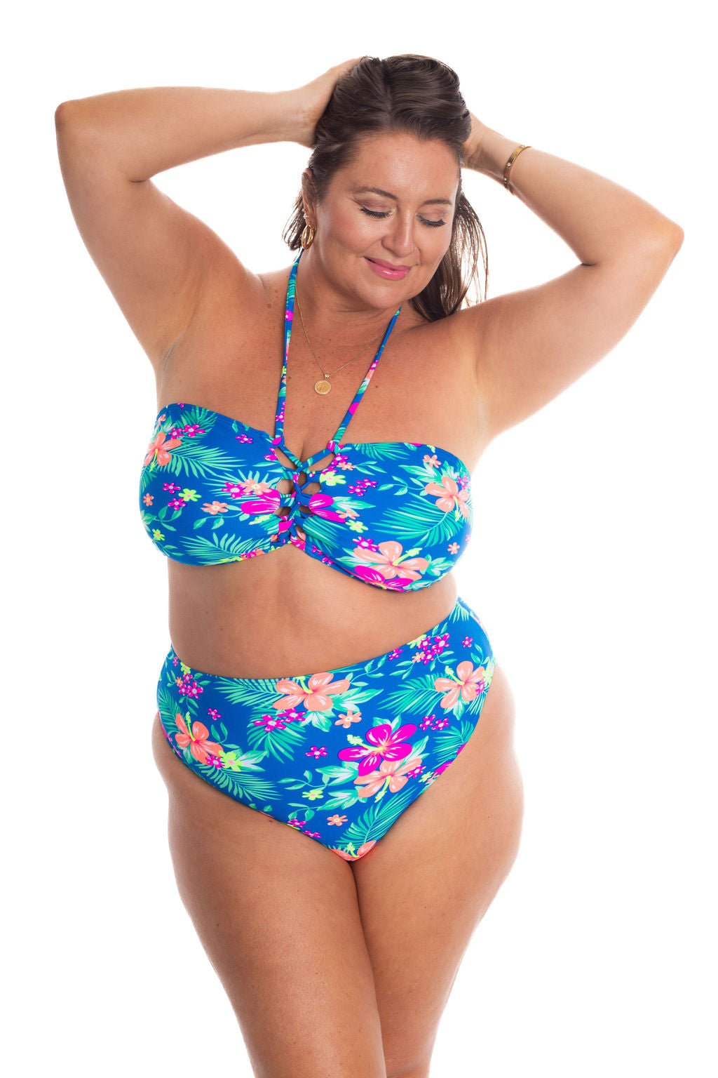 Blue Hawaii Hideaway Bandeau Bikini Top final sale