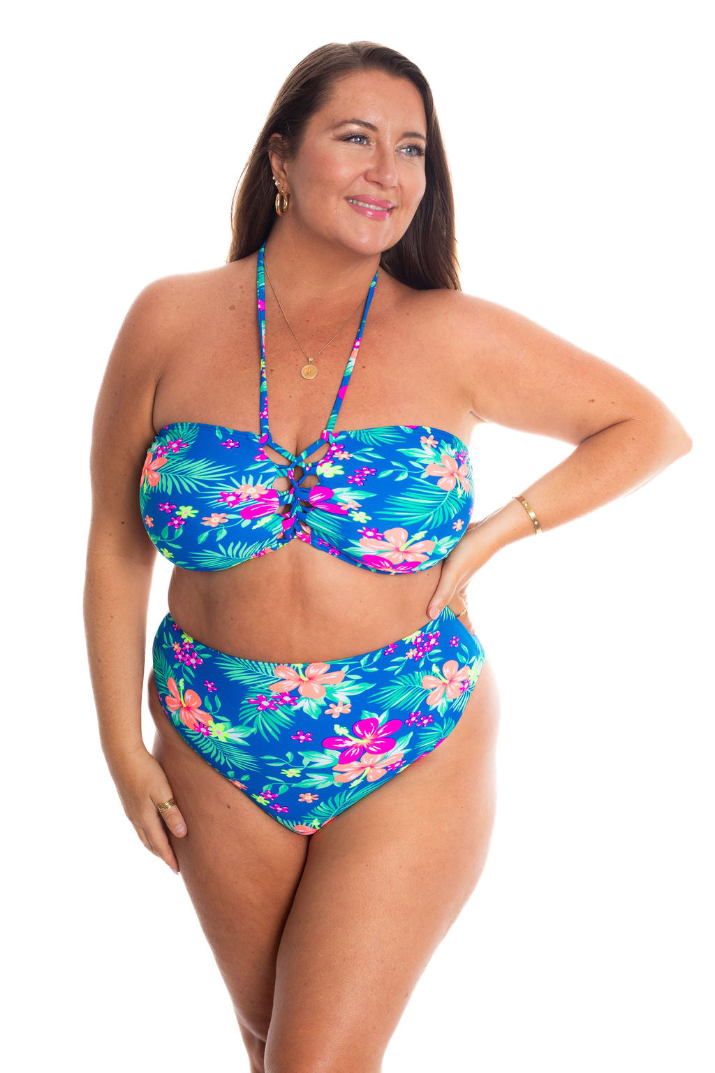 Blue Hawaii Hideaway Bandeau Bikini Top final sale