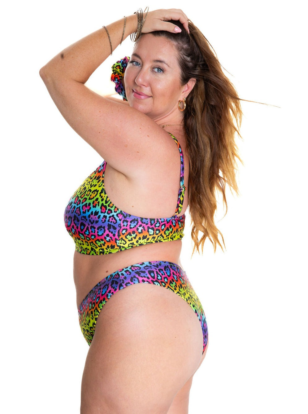 Kaleidoscope Kitten Reversible Cheeky Bikini Bottom final sale