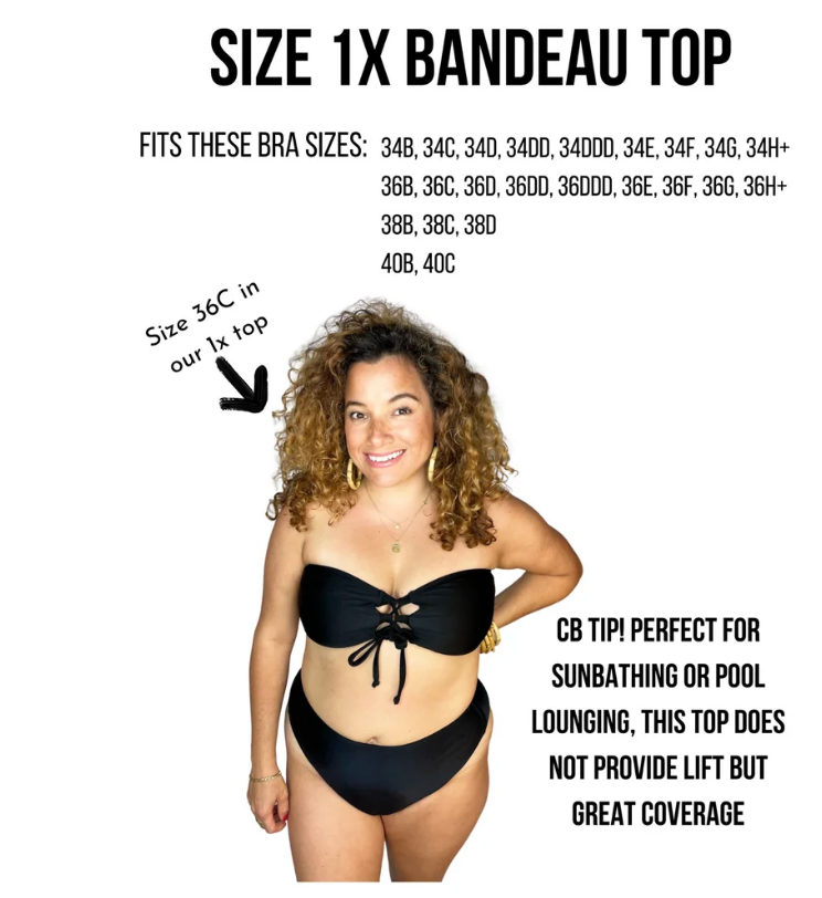 Tempting Tiger Bandeau Bikini Top final sale