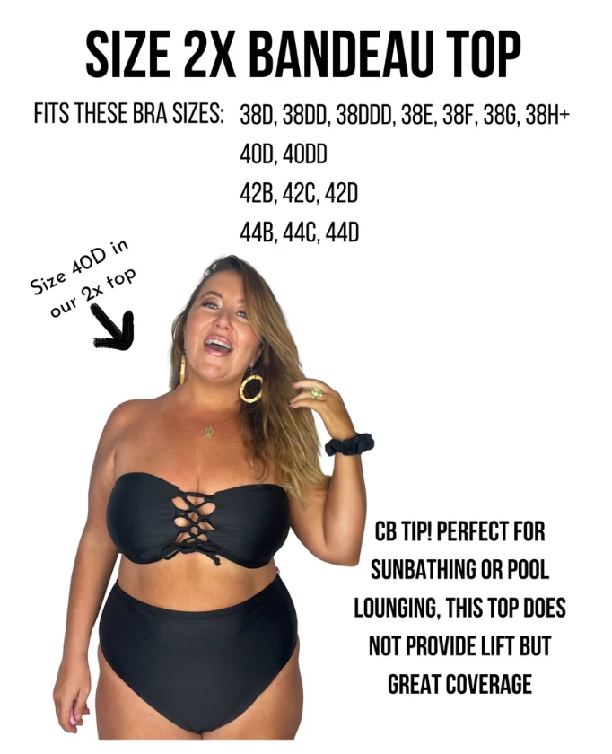 Blue Hawaii Hideaway Bandeau Bikini Top final sale
