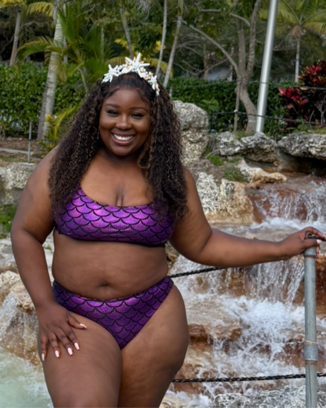 Deep Purple Mermaid Scoop Top