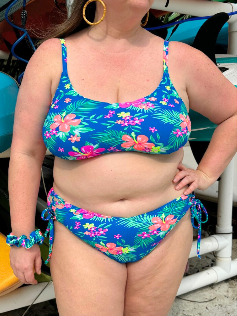 Blue Hawaii Hideaway Side Tie Bikini Bottom final sale