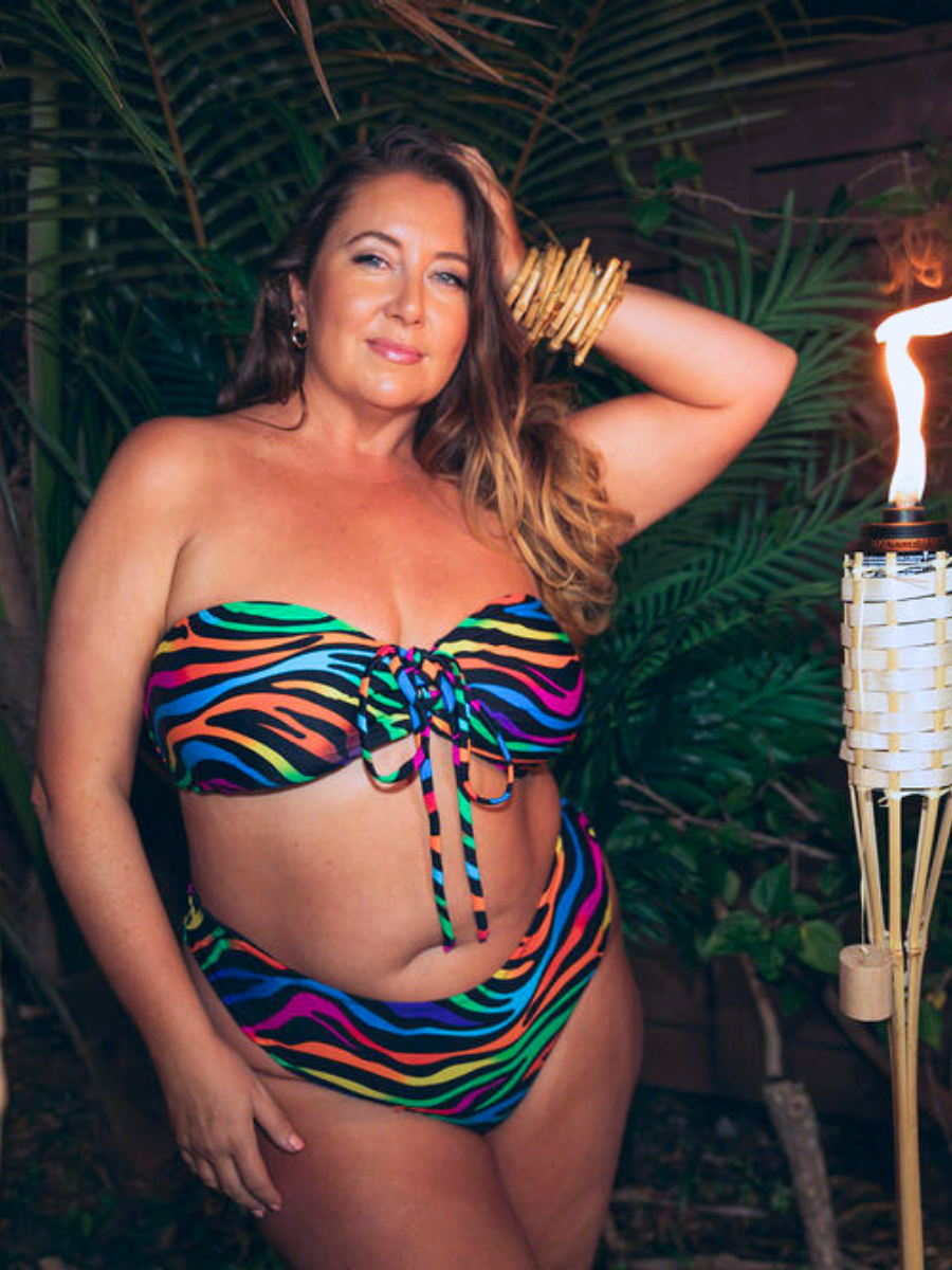 Tempting Tiger Bandeau Bikini Top final sale