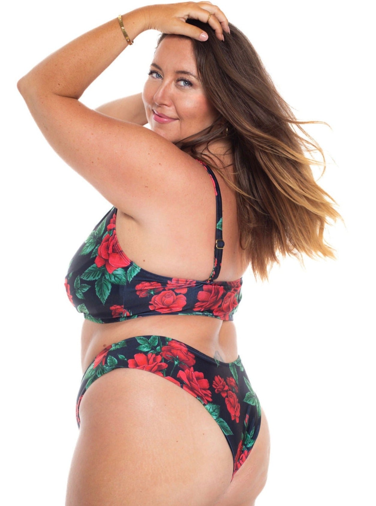 Rose Garden Reversible Cheeky Bikini Bottom final sale