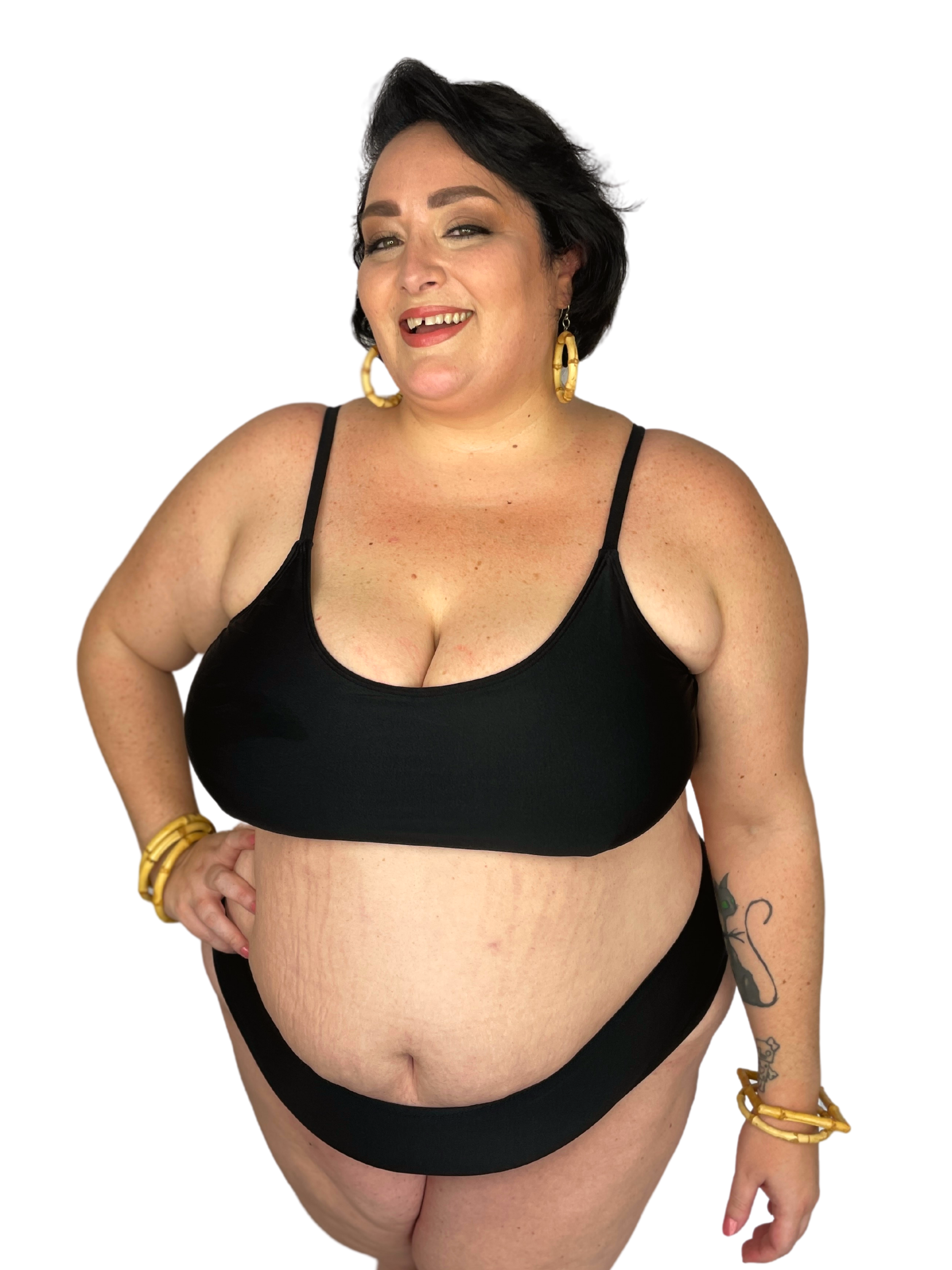 Classic Black Scoop Top