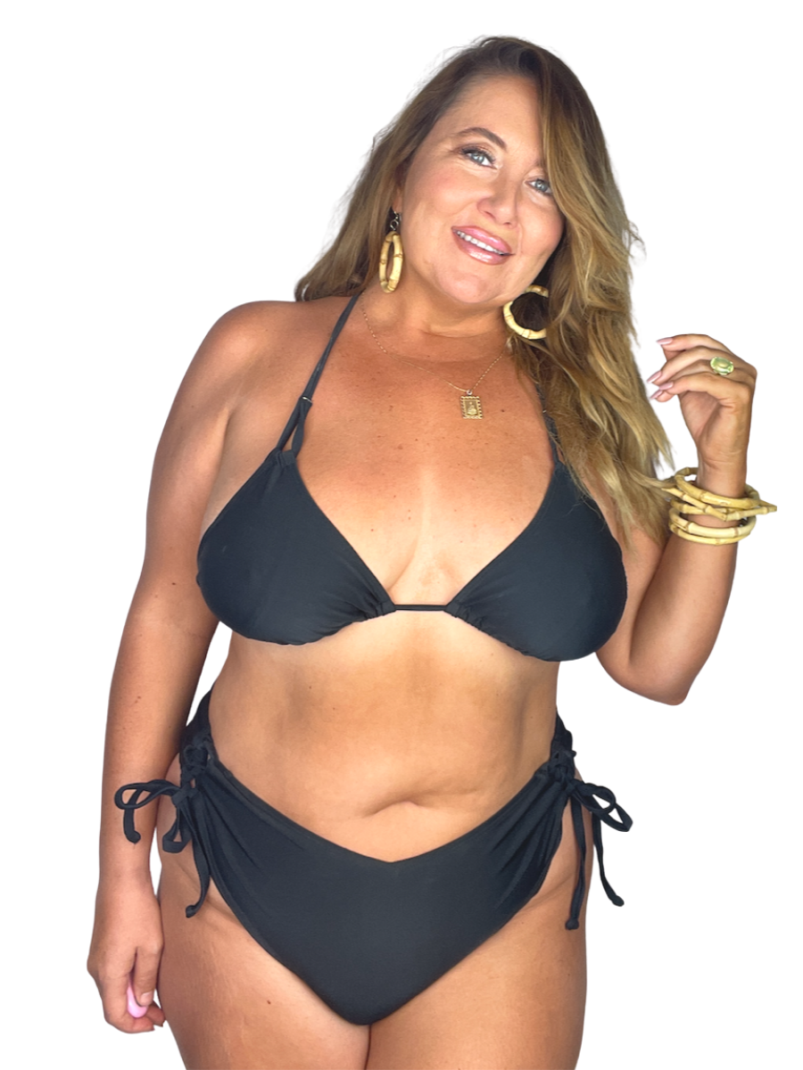 Classic Black Side Tie Bottom